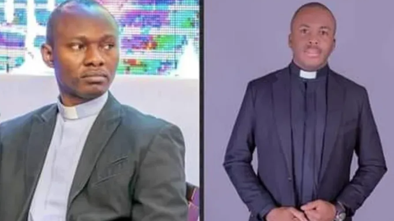 Father Stephen Ojapah and Father Oliver Okpara, who were abducted in Nigeria’s Sokoto diocese on May 25, 2022. (Father Chris Omotosho via CNA)