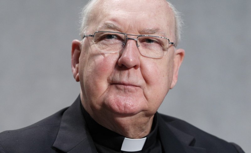 Cardinal Kevin J. Farrell, prefect of the Dicastery for Laity, the Family and Life, attends a news conference at the Vatican in this May 10, 2022, file photo. Cardinal Farrell has been appointed to head the Vatican's new Investment Committee. (CNS photo/Paul Haring)