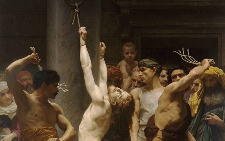 “The Flagellation of Our Lord Jesus Christ,” by William-Adolphe Bouguereau, 1825-1905, French. (Wikimedia Commons)