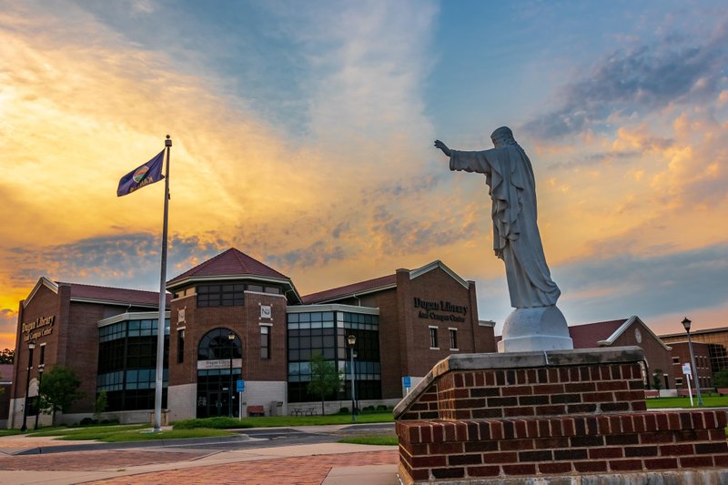 A statue of Christ on the campus of Newman University in Wichita, Kansas, on July 29, 2018. (CNS/Courtesy Newman University)