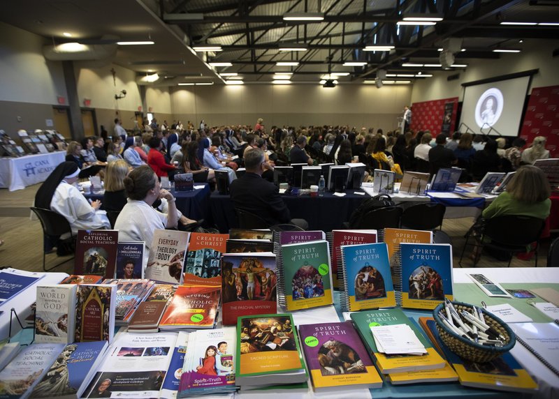 Educators from across the country attend a July 13, 2022, session of the 10th annual national conference of the Institute for Catholic Liberal Education held July 11-14 at The Catholic University of America in Washington. (CNS photo/Tyler Orsburn)