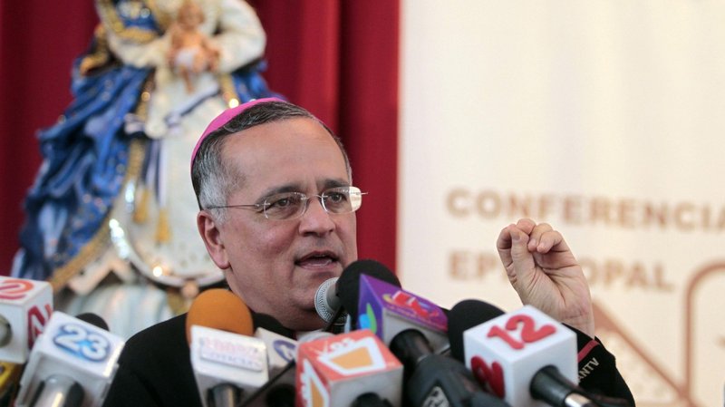 Auxiliary Bishop Silvio José Báez of Managua, Nicaragua, is pictured addressing the media in this 2013 file photo. (CNS photo/Oswaldo Rivas, Reuters)