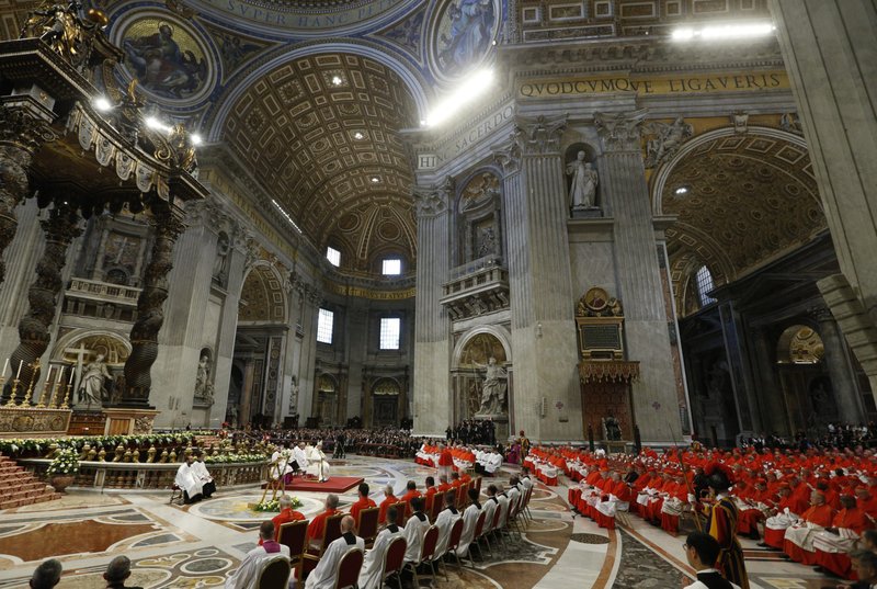 Pope Francis leads a consistory for the creation of 20 new cardinals in St. Peter's Basilica at the Vatican Aug. 27, 2022. (CNS photo/Paul Haring)