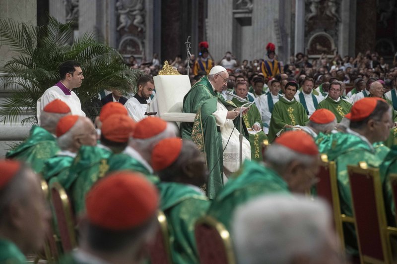 Pope Francis gives the homily at a Mass with new cardinals in St. Peter's Basilica at the Vatican Aug. 30, 2022. (CNS photo/Vatican Media)