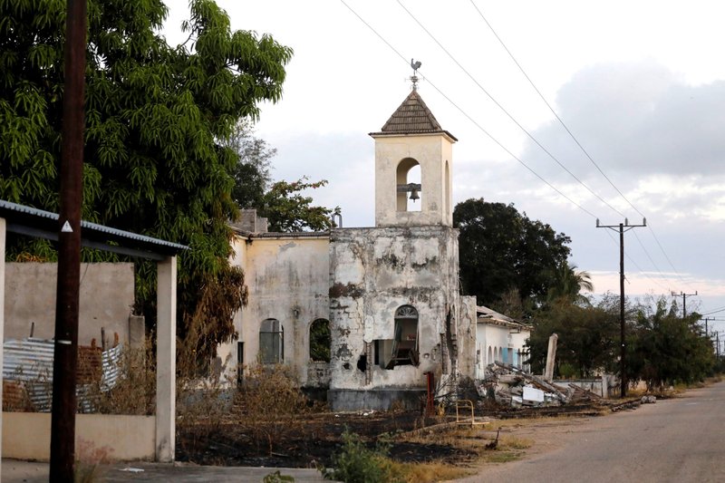 A church damaged by fighting is pictured in Mocímboa da Praia, Mozambique, Sept. 22, 2021. The region has long experienced instability, but the insurgency involving Islamist militants began in 2017. (CNS photo/Baz Ratner, Reuters)