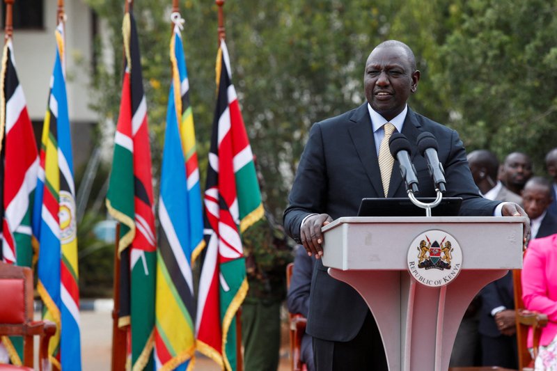 Kenyan President-elect William Ruto speaks after the Supreme Court upheld his win in Nairobi, Kenya, Sept. 5, 2022. Catholic bishops in Kenya are urging citizens to accept the verdict of the Supreme Court, after the judges upheld Ruto's win in the Aug. 9 elections. (CNS photo/Monicah Mwangi, Reuters)