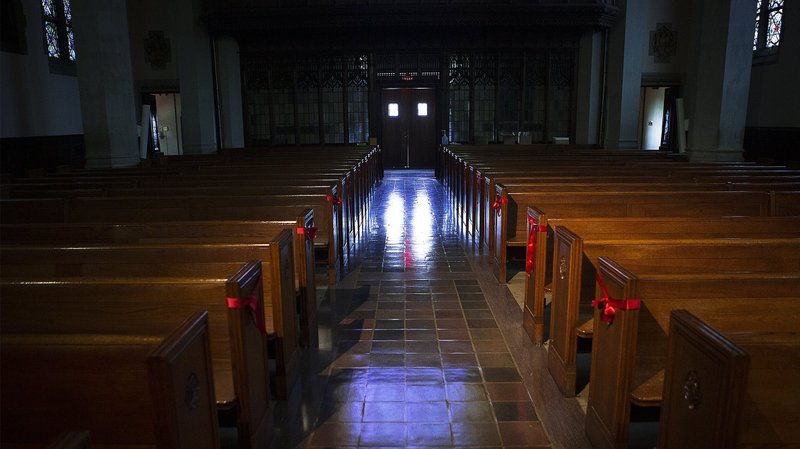 Empty pews are seen at St. Gabriel Catholic Church in Washington July 11, 2020. (CNS photo/Tyler Orsburn)