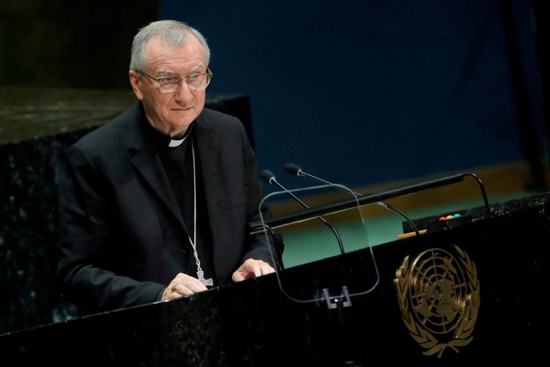 Cardinal Pietro Parolin, Vatican secretary of state, is seen at the U.N. headquarters in New York City in this Sept. 28, 2019, file photo. (CNS photo/Brendan McDermid, Reuters)
