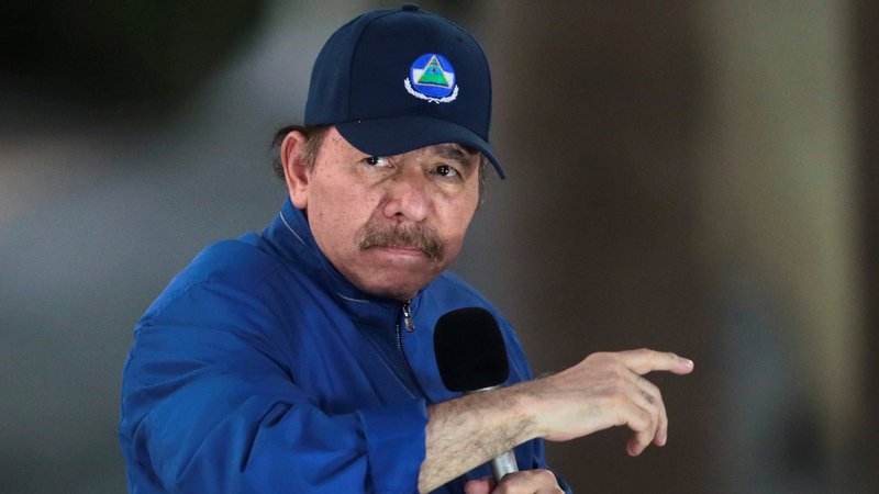 Nicaraguan President Daniel Ortega speaks to supporters in Managua March 21, 2019. Ortega called his nation's Catholic bishops a "gang of murderers" in a Sept. 28, 2022, speech that also insulted a U.S. diplomat. (CNS photo/Oswaldo Rivas, Reuters)