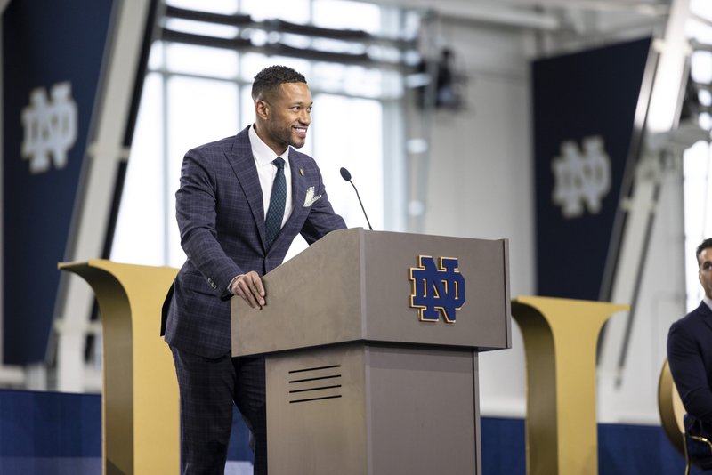 Notre Dame head football coach Marcus Freeman. (Notre Dame Athletics via CNA)
