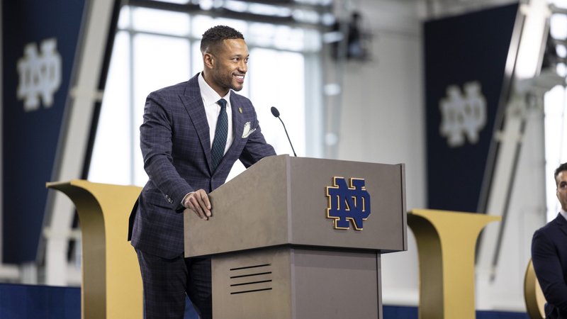 Notre Dame head football coach Marcus Freeman. (Notre Dame Athletics via CNA)