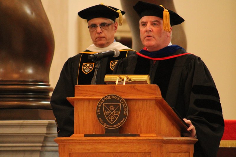 Paul J. O’Reilly, Ph.D., was inaugurated as the fifth president of Thomas Aquinas College on Oct. 22. (Courtesy Thomas Aquinas College)