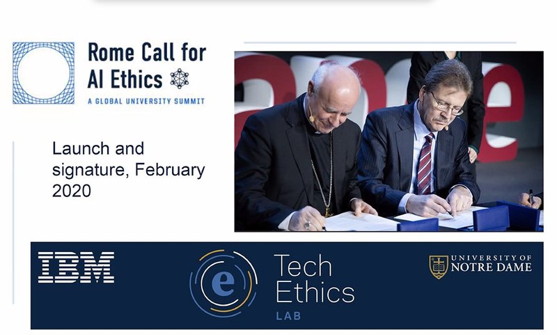 This is a screen grab from the online event "Rome Call for AI Ethics: A Global University Summit," held at the University of Notre Dame in Indiana. (CNS screen grab/University of Notre Dame)