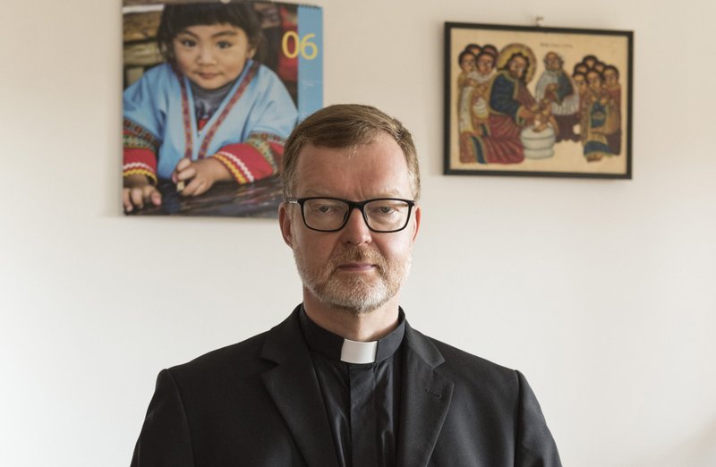 Jesuit Father Hans Zollner, a member of the Pontifical Commission for the Protection of Minors, poses in Rome June 16, 2022. Father Zollner says the exclusion of women in church settings has had harmful consequences and needs to change. (CNS photo/Marco Bonomi, KNA)