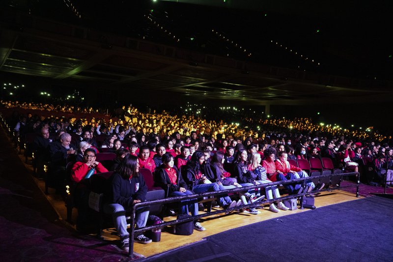 Students from more than 60 local Catholic schools came to Christian Service 4LIFE, held for the first time since 2019. (Victor Alemán)