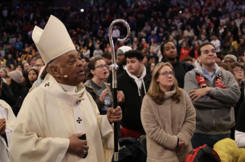 Then Archbishop Wilton Gregory at the 2020 Youth Rally and Mass for Life. (Peter Zelasko/CNA)