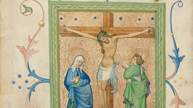 “The Crucifixion,” about 1420-1430, by Master of the Kremnitz Stadtbuch. (J. Paul Getty Museum)