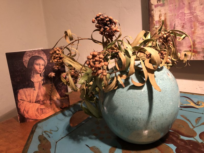 The vase made by Father Anthony in the author’s home. (Heather King)
