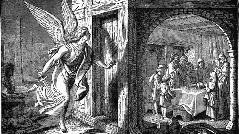 “The Angel of Death and the First Passover.” Illustrators of the 1897 “Bible Pictures and What They Teach Us,” by Charles Foster. (Wikimedia Commons)