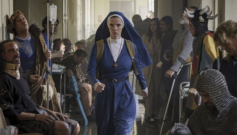 Betty Gilpin as Sister Simone in “Mrs. Davis,” now streaming on Peacock. (IMDB)