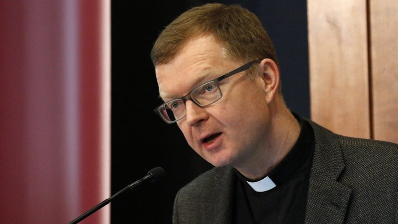 Jesuit Father Hans Zollner is pictured during a symposium at Fordham University in New York City in this March 26, 2019, file photo. (OSV News photo/CNS file, Gregory A. Shemitz)