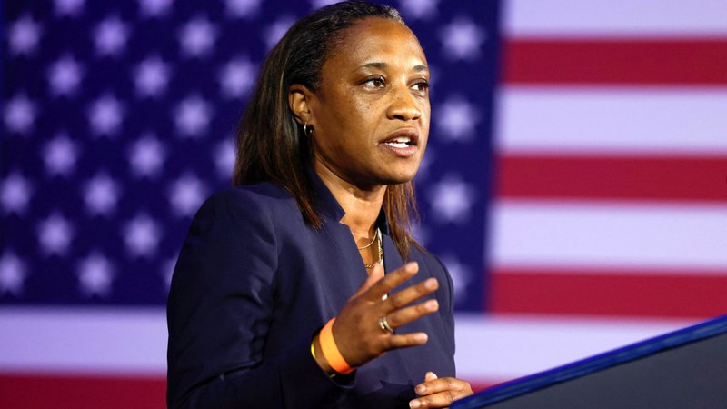 Laphonza Butler, president of the abortion advocacy group Emily's List, speaks during an event in Washington June 23, 2023. California Gov. Gavin Newsom Oct. 1 announced his intention to nominate Butler to the U.S. Senate seat left vacant by the recent death of Sen. Dianne Feinstein. (OSV News/Evelyn Hockstein, Reuters)