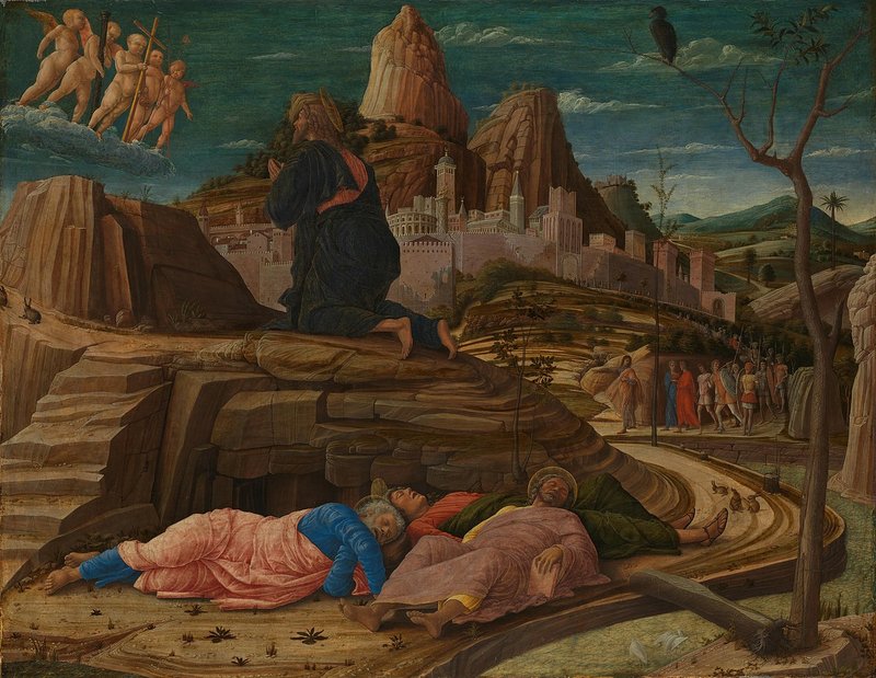 “The Agony in the Garden of Gethsemane,” by Andrea Mantegna, 1431-1506, Italian. (Wikimedia Commons)