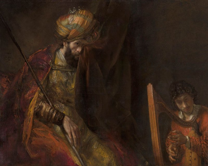“Saul and David,” by Rembrandt, 1606-1669, Dutch. (Wikimedia Commons)