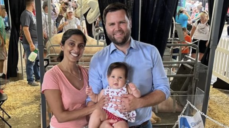 Usha and J.D. Vance at the Ohio State Fair in 2022. (Image via Facebook)