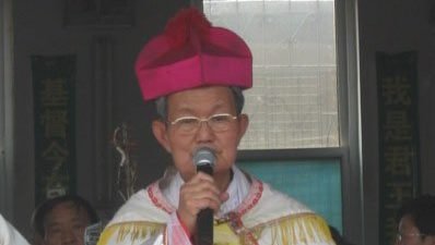 Bishop Melchior Shi Hongzhen of Tianjin, China, is seen speaking in this photo taken April 25, 2009, in an unknown location. (CNS photo/Wikimedia)