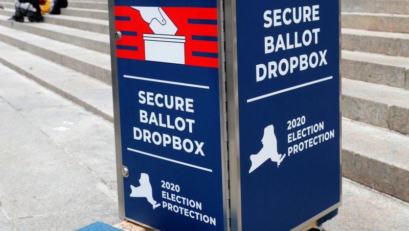 A New York State Secure Ballot Dropbox in New York City Aug. 31, 2020. Catholics are making efforts to push back against New York State's Equal Rights Amendment is on the ballot Nov. 5, 2024, which they say could undercut parental rights and increase access to abortion on demand. (OSV News photo/Mike Segar, Reuters)