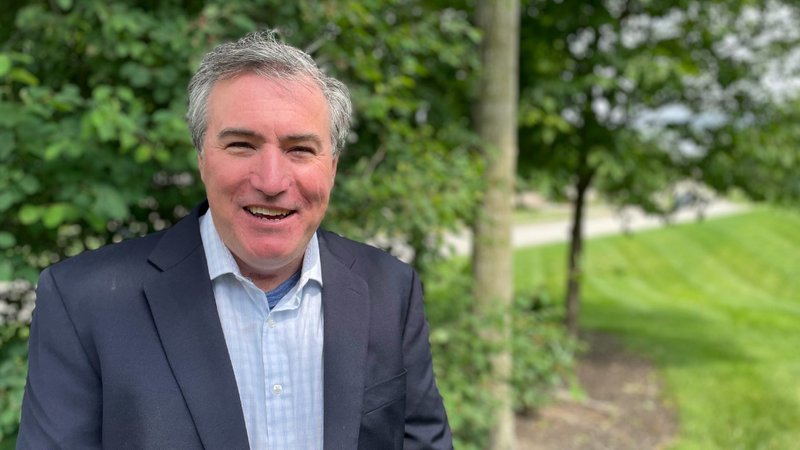 Jason Shanks, newly named CEO of the National Eucharistic Congress Inc., is pictured at his Indiana home June 5, 2024. (OSV News photo/Gretchen R. Crowe)