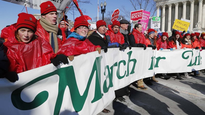A file photo shows March for Life participants from Benedictine College in Atchison, Kan., carry the annual event's banner past the front of the U.S. Supreme Court building in Washington. On Oct. 10, 2024, the March for Life Education and Defense Fund unveiled the theme for its Jan. 24 rally and march: "Every Life: Why We March." (OSV News photo/Jonathan Ernst, Reuters)