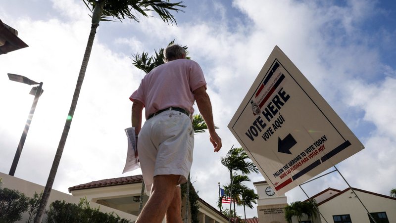 A person arrives to vote in Palm Beach, Fla., during the 2024 U.S. presidential election on Election Day, Nov. 5, 2024. (OSV News photo/Ricardo Arduengo, Reuters)
