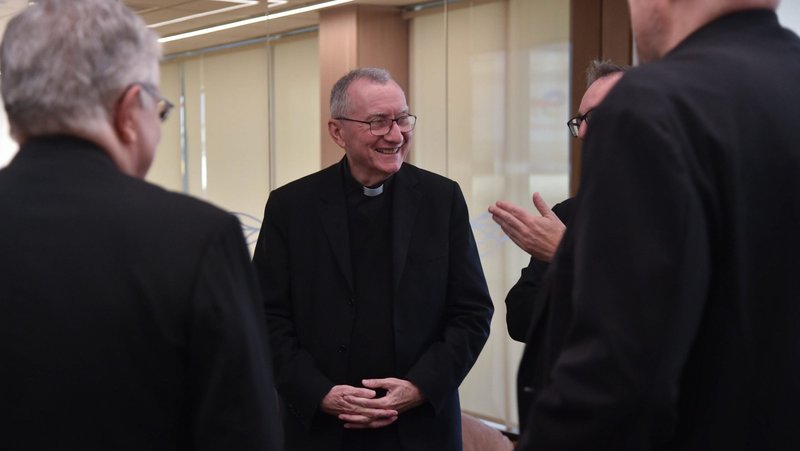 Cardinal Pietro Parolin, Vatican secretary of state, arrives at the G20 leaders' summit in Rio de Janeiro, Brazil, Nov. 18, 2024. (CNS photo/courtesy G20, Paulo Mumia)
