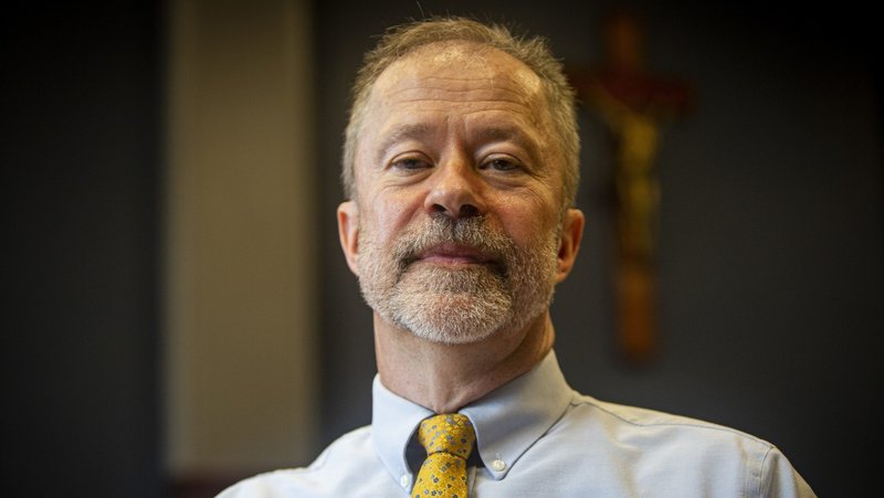 John Grabowski, professor of moral theology and ethics at The Catholic University of America, is seen at the school's Washington campus Aug. 20, 2021. (OSV News photo/Chaz Muth)