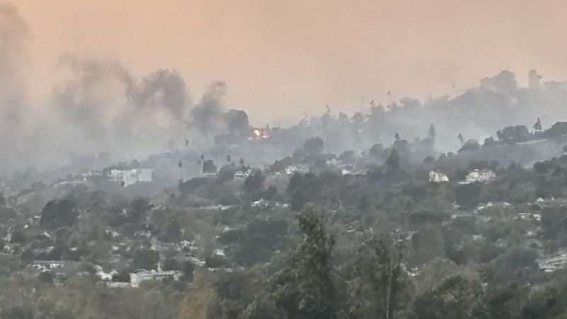 A view of the November 2024 Mountain Fire taken from Padre Serra Parish in Ventura County, California. (Courtesy of Teresa Runyon via CNA)