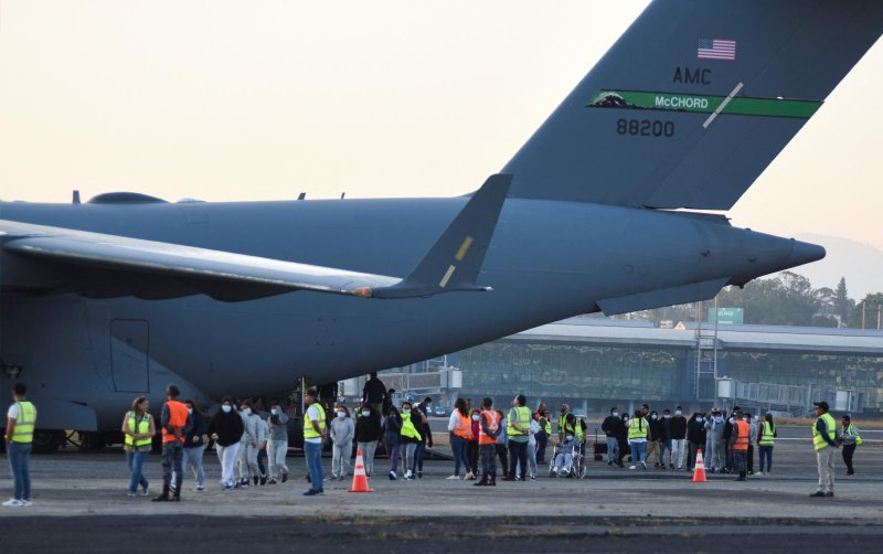 Guatemalan migrants arrive on a deportation flight from the U.S., at La Aurora Air Force Base in Guatemala City Jan. 30, 2025. (OSV News/Cristina Chiquin, Reuters)