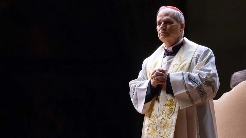 U.S.-born Cardinal Robert F. Prevost, prefect of the Dicastery for Bishops, leads people in praying the rosary for Pope Francis in St. Peter's Square at the Vatican March 3, 2025. (CNS photo/Pablo Esparza)