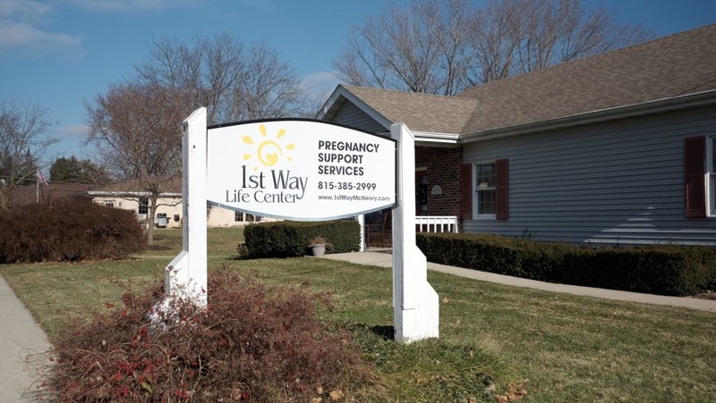 A undated photo shows a sign outside 1st Way Pregnancy Support Services in Johnsburg, Ill. The center, a plaintiff in a federal lawsuit concerning what pregnancy resource centers can tell clients, is one of 100 pregnancy resource centers in Illinois. (OSV News photo/1st Way Pregnancy Support Services)
