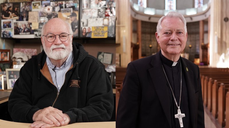 Father Greg Boyle, SJ, and Auxiliary Bishop Matthew Elshoff, OFM, Cap. are among the Catholic leaders featured in Family Theater Productions’ “Effective Leaders” series. (Family Theater Productions)