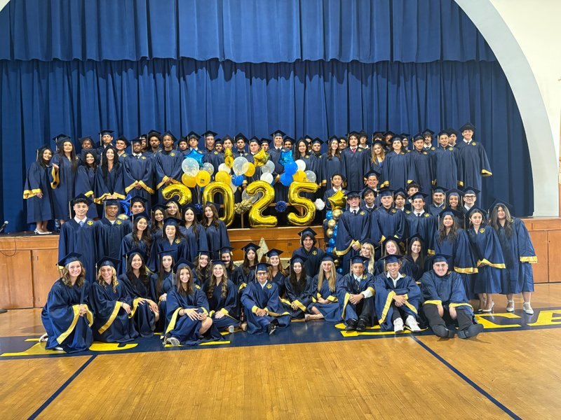 Graduates from the Class of 2025 pose at Mary Star of the Sea High School in San Pedro. (Mary Star of the Sea High School)