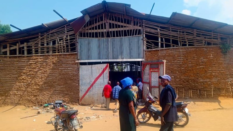 Cartias Hall of the Catholic Church of Blessed Marie-Clémentine Anuarite Nengapeta in Komanda, Congo, is seen in a July 27, 2025, photograph. At least 43 faithful, including children, were killed July 27 in a brutal overnight attack inside the church in eastern Congo, in Ituri province, carried out by a militia group linked to the Islamic State. (OSV News photo/courtesy Father Justin Zanamuzi)