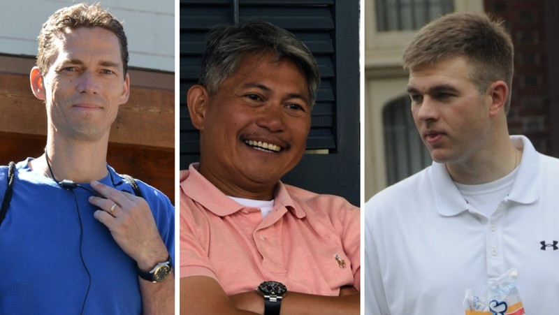 (L-R) Matt Schoenecker, Valentino Creus, and Matt Anthony tragically died during a hiking trip in California on June 18, 2025. (Courtesy photo / Opus Dei )