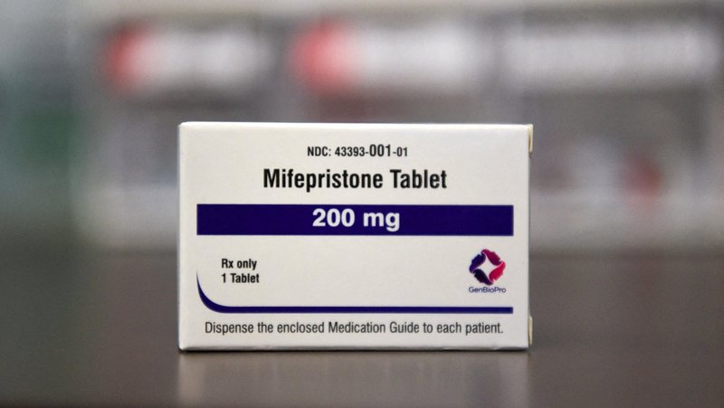 A box containing a mifepristone tablet is pictured Feb. 28, 2023. A Texas woman sued a supplier of mifepristone and a former sexual partner in a lawsuit filed Aug. 11, 2025, in federal court., alleging the former partner spiked her drink with abortifacient drugs -- mifepristone and misoprostol -- without her knowledge, terminating her pregnancy without her consent. (OSV News photo/Callaghan O'Hare, Reuters)