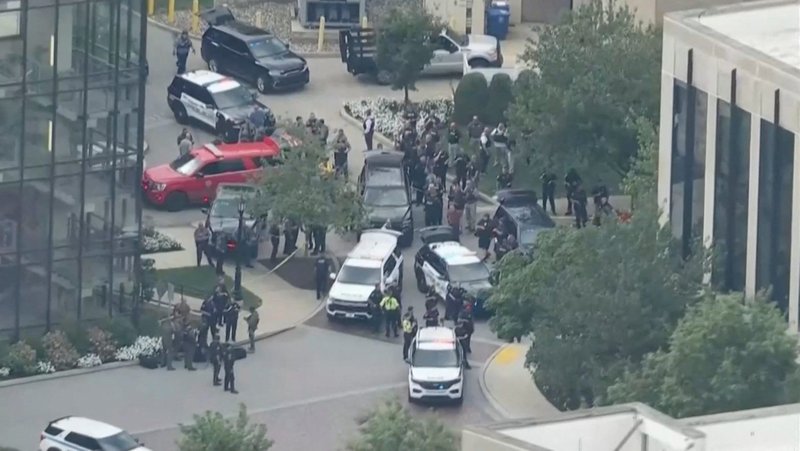 Police officers respond to reports of an active shooter at Villanova University in Pennsylvania, Aug. 21, 2025, in this screen grab taken from video. (OSV News photo/ABC affiliate WPVI/handout via Reuters)