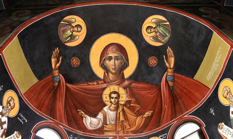 The niche of St. John the Chrysostom church, Preveza, northwestern Greece, after its restoration in June 2018. (Wikimedia Commons)
