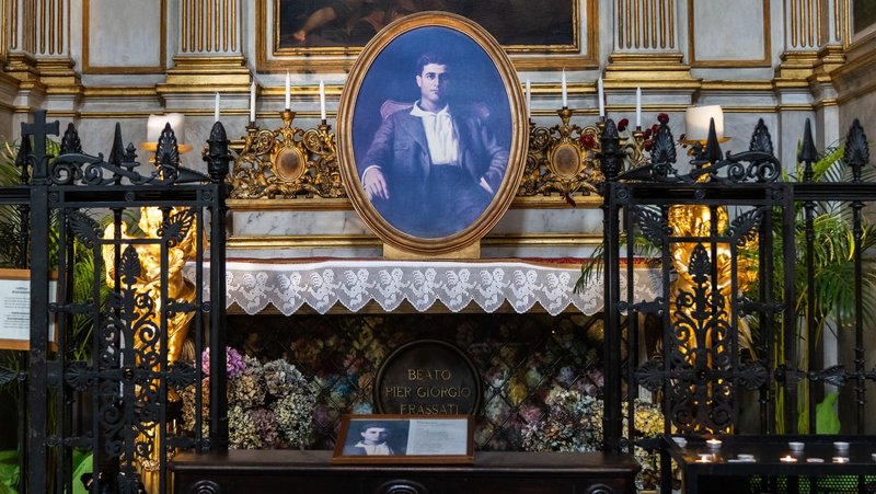 Blessed Pier Giorgio Frassati's burial site in Turin, Italy. (Isabel Cacho)