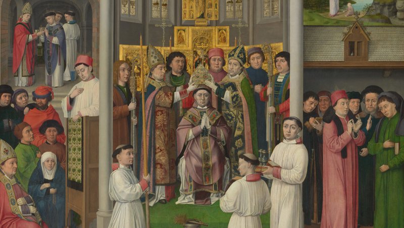 Detail from "Scenes from the Life of Saint Augustine of Hippo," Master of St. Augustine, Netherlandish, ca. 1490. (Metropolitan Museum of Art)
