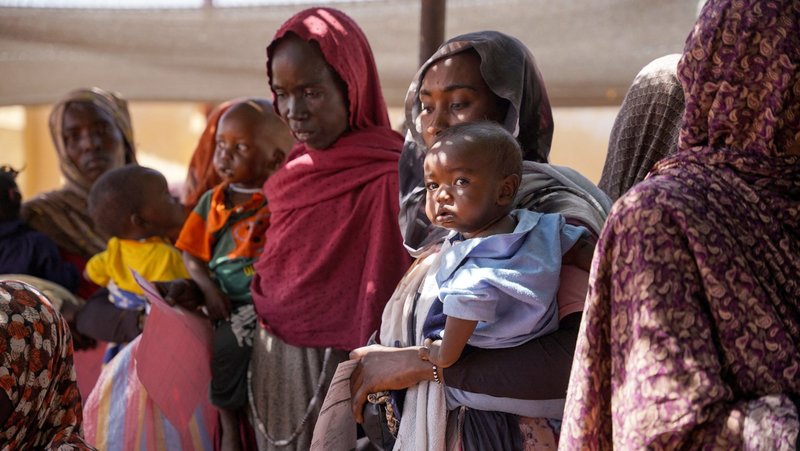 A handout photograph, shot in January 2024, shows women and babies at the Zamzam displacement camp, close to el-Fasher in North Darfur, Sudan. (OSV News photo/Mohamed Zakaria, MSF handout via Reuters) Editors: THIS IMAGE HAS BEEN SUPPLIED BY A THIRD PARTY. MANDATORY CREDIT